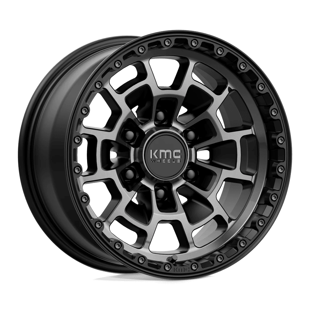 Kmc Km718 Summit 16X8 6X120 0Et 87.1Cb Satin Black With Gray Tint Wheel