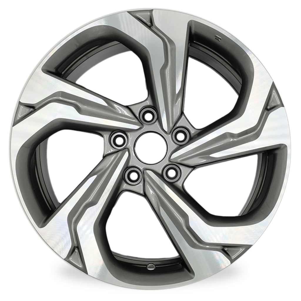 17 New Single 17x7.5 Alloy Wheel For Honda Accord 2018-2021 Machined Grey OEM Standard Replacement Rim