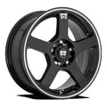Motegi Aluminum Rim MR116 FS5 17X7in Gloss Black Machined Flange Finish, MR11677031340