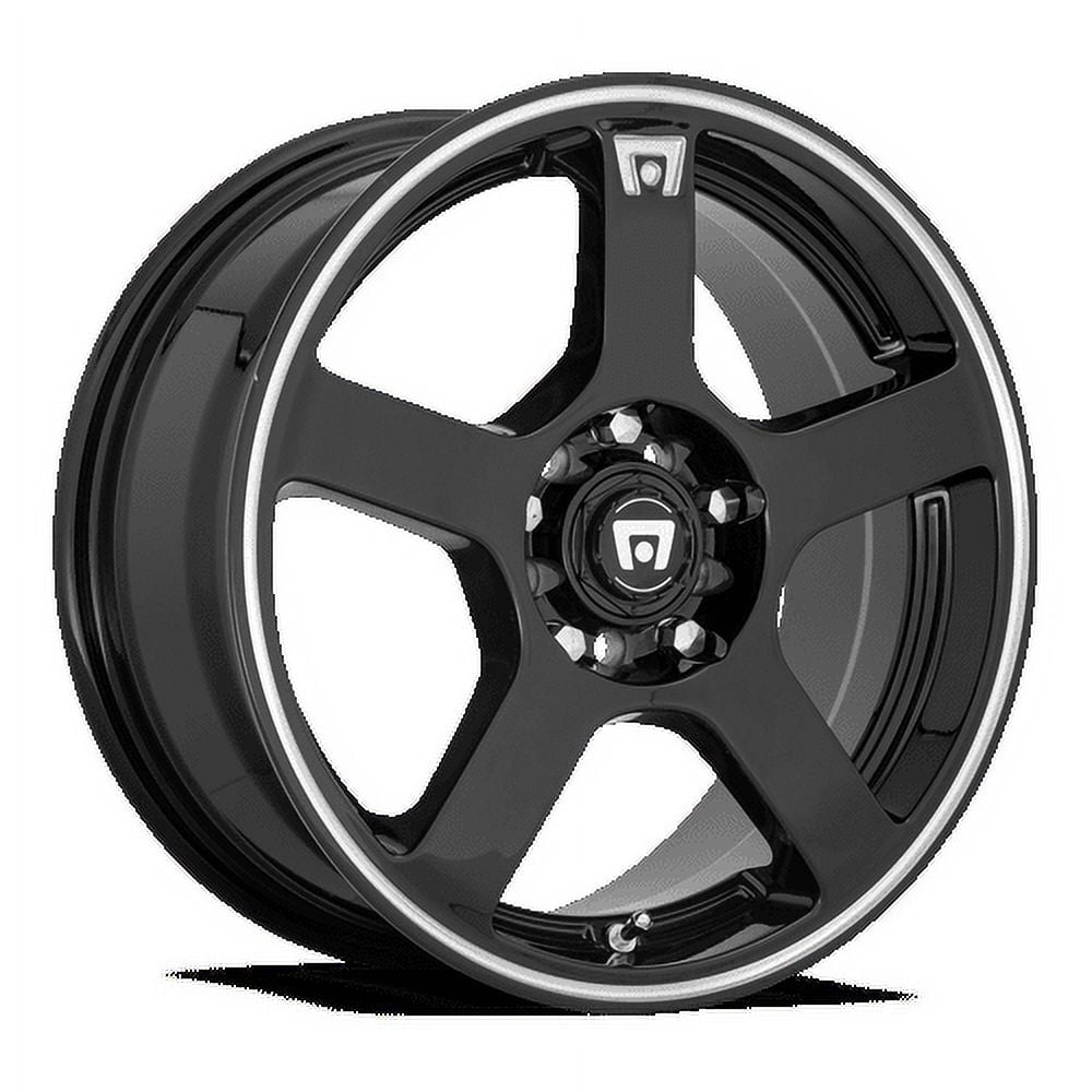 Motegi Aluminum Rim MR116 FS5 17X7in Gloss Black Machined Flange Finish, MR11677031340