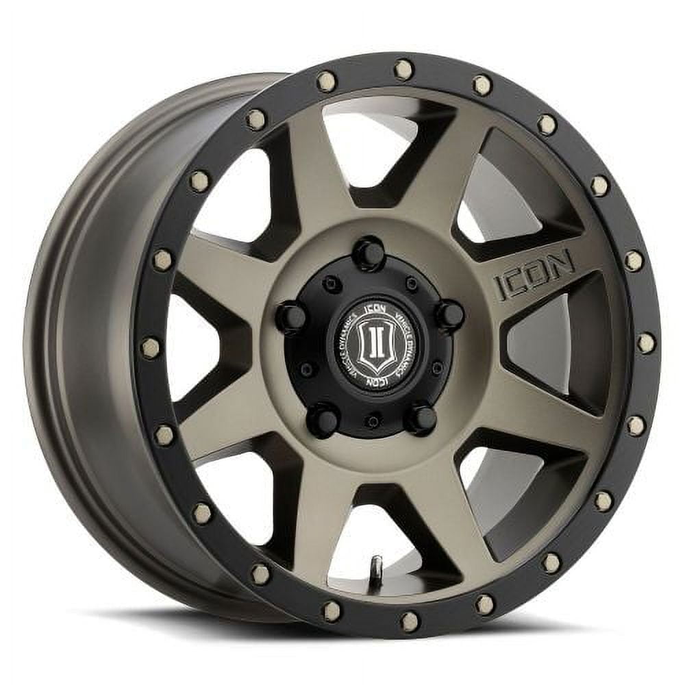 17x8.5 Icon Alloys Rebound Bronze Wheel 5x5.5 (0mm) Fits select: 2013-2018 RAM 1500, 2009-2012 DODGE RAM 1500