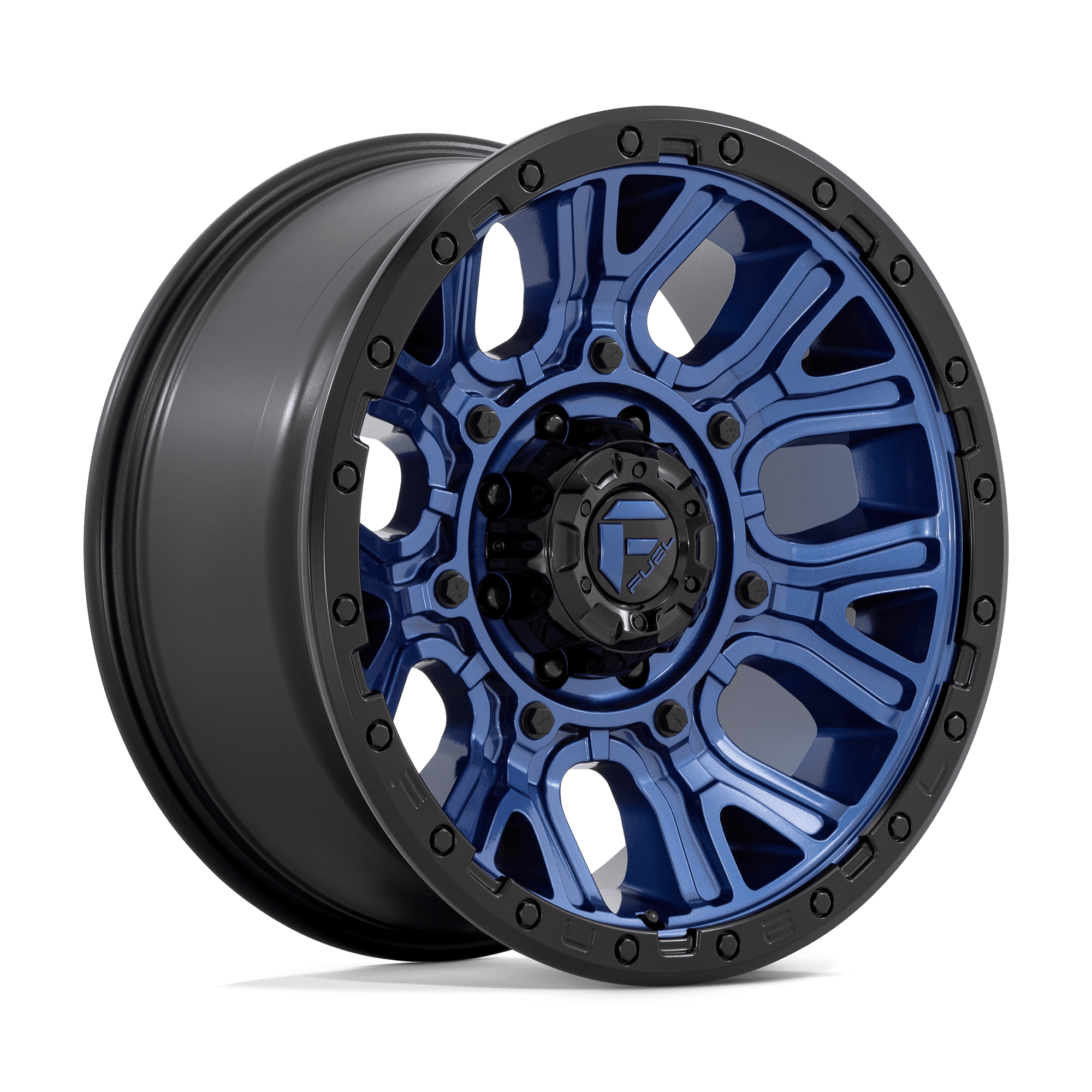 Fuel 1PC Cast Aluminum Rim D827 20X9 8X180 DK-BLUE BLK-RG 1MM, D82720901850