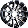 Aluminum Boat Camper Trailer Rim Wheel 6 Lug 15 in. Avalanche V-Spoke/Black