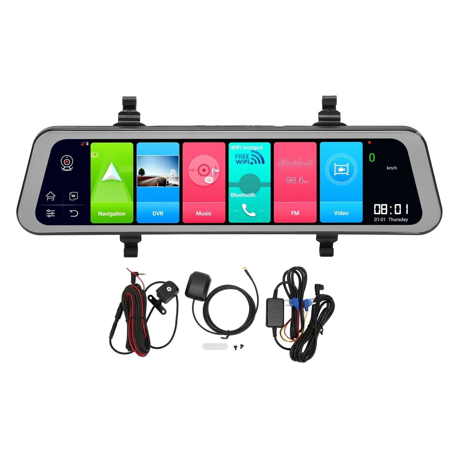 Mirror 10in Touchscreen 4G WIFI Loop Recording Premium Detector Driving Recorder D70