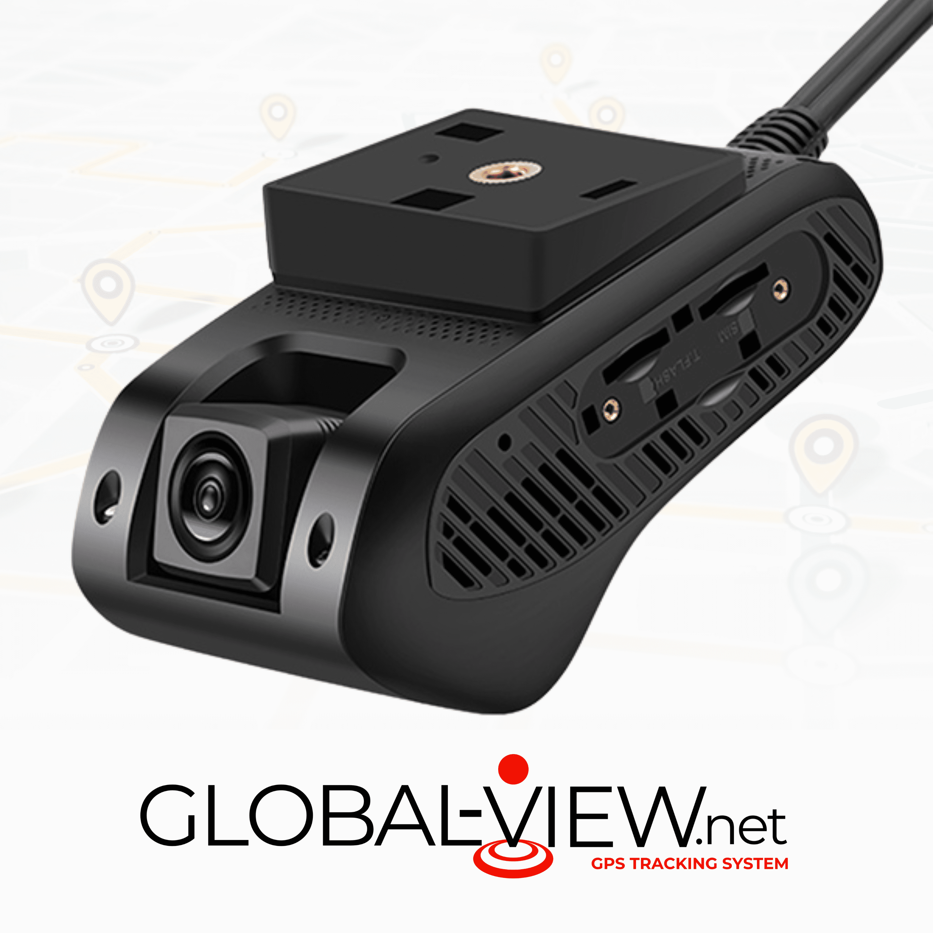 Live Streaming - Vehicle DashCam with GPS Tracking, 4G LTE, Dual Video, 64 GB SD - Front & Back Facing Cameras, HD DVR Video Loop Recording, Event Alerts by Global-View.Net (The Eagle)