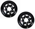 2-Pack Trailer Rim Wheel 15X6 6-5.5 Black Spoke 2830 Lb. 4.27 Center Bore