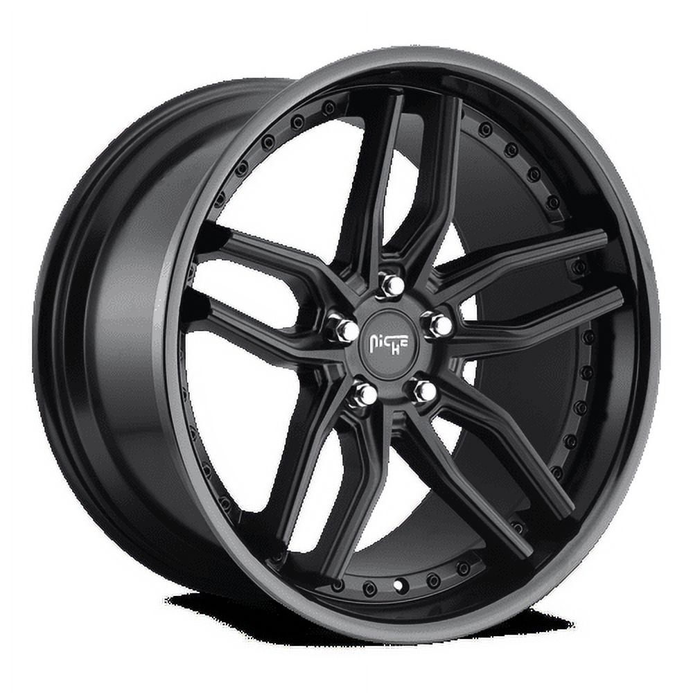 Niche M194 Methos 20X10.5 5X112 40Et 72.56Cb Gloss Black Matte Black Wheel