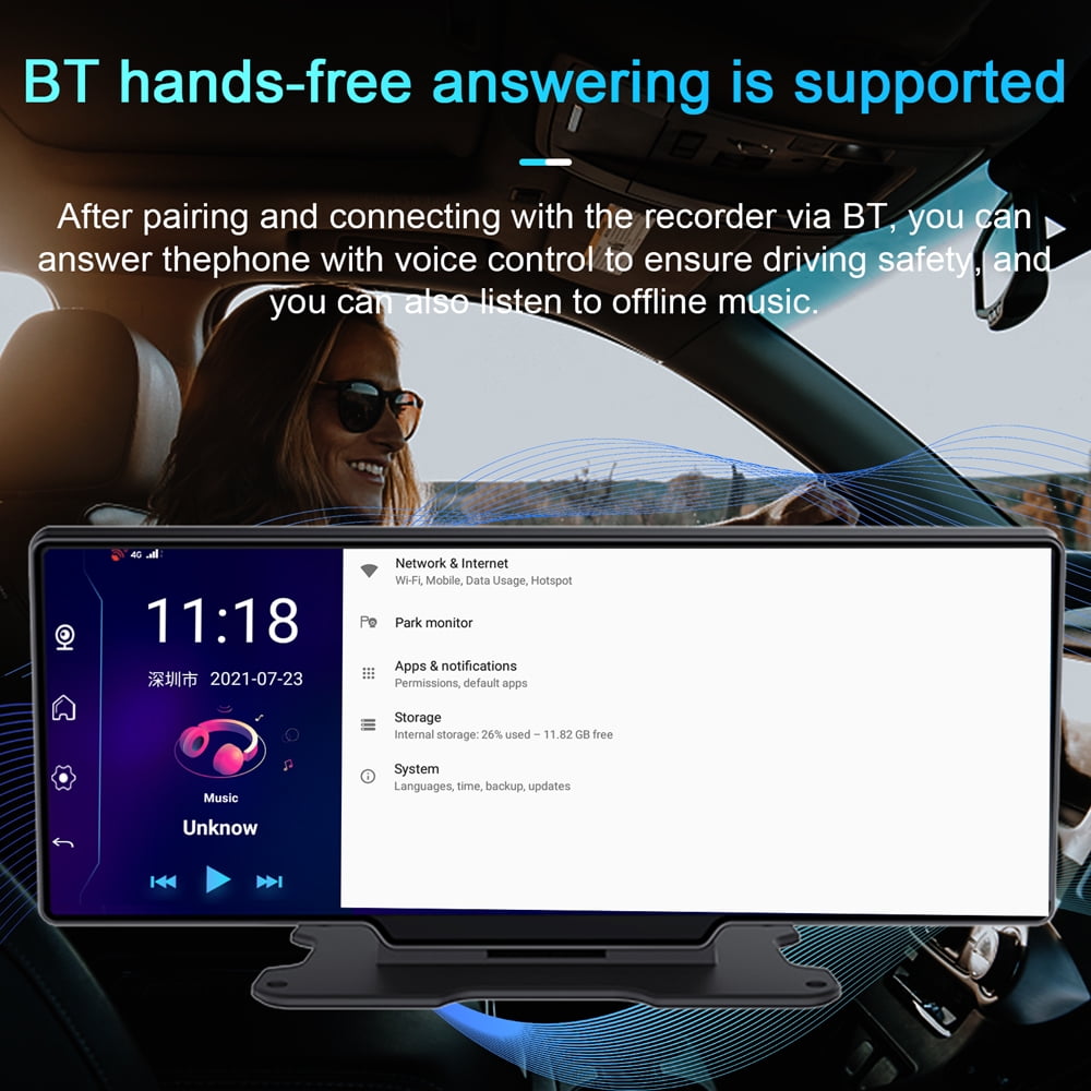Car Camera,Auto Lens Vehicle Recorder 10.26in Dvr Extended Screen Vehicle Bt Broad Screen 10.26in Dvr 170 Recorder Automobile Lens Automobile Video Vehicle Recorder 10.26in 170 Broad Automobile Video Auto Camcorder Dvr 170 Extended Siuke Buzhi