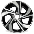 16 New Single 16x7 Machined Black Wheel for Honda Accord 2016 2017 OEM Design Replacement Rim