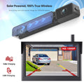 Foxpark Solar Wireless Backup Camcorder for Campervans 2 Channels RV Reverse Camera, Travel Trailer Back Up Camcorder Systems for Van & Vehicle (Solar 3£©