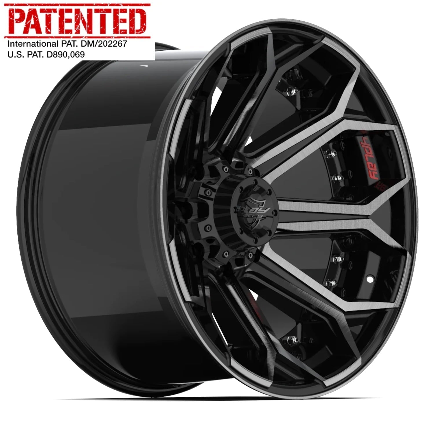20x10 4PLAY Wheel for 1988-2010 GM Ford Dodge Hummer 4P80R Brushed Black Rim