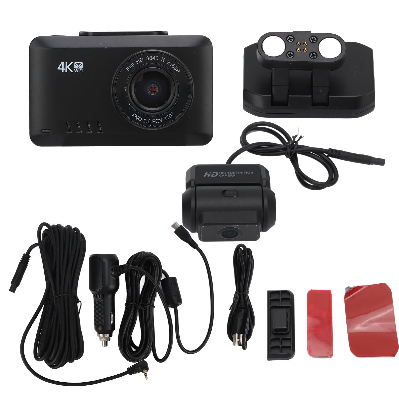 4K 1080P WiFi GPS Automobile HD Automobile Camcorder Driving Video Recorder with HD Dark Vision for Driving Safety