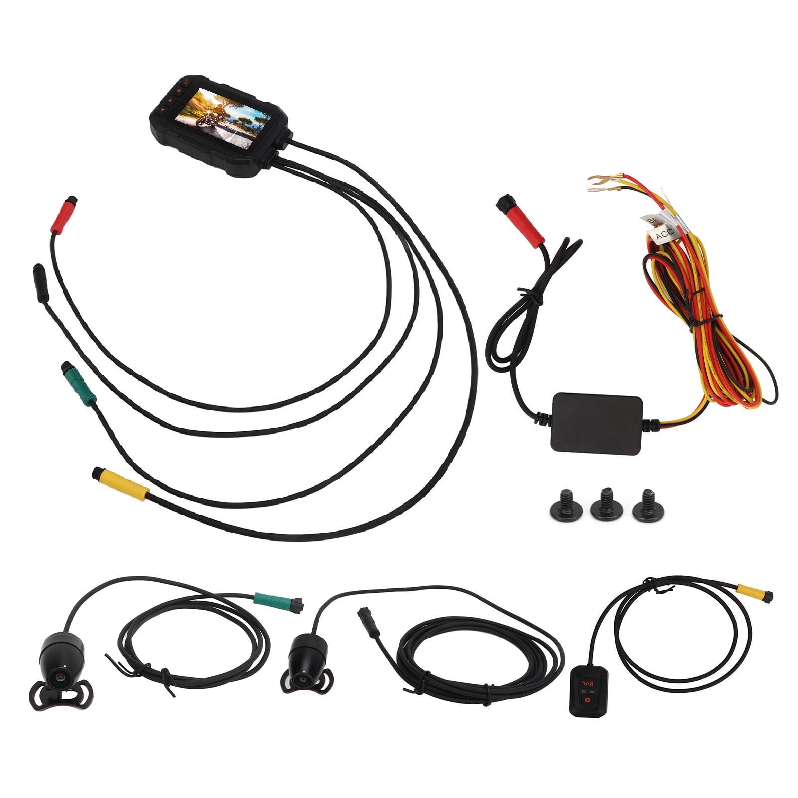 Motorcycle Recorder 1080P Sportbike Recorder DVR 120 Degree WIFI Dual for Cycling Driving
