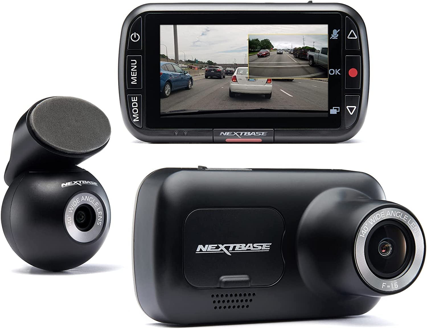 Nextbase Nextbase 222XRWC 1080p + Behind Lens HD in Vehicle Camcorder with Parking Mode Low light Vision Automatic Loop Recording and File Protection Reliable and Durable