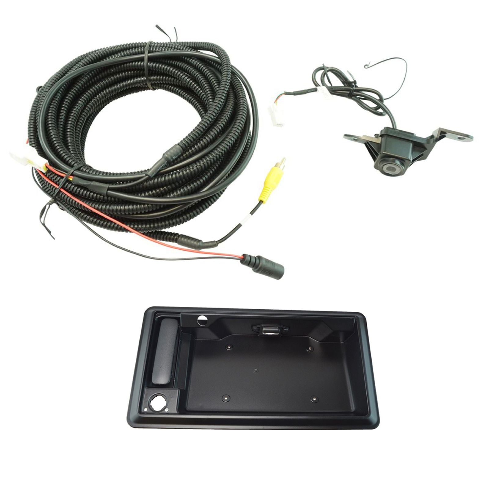 TRQ Behind Sight Recorder Add Screen Kit w/ Wiring Harness & Tailgate Handle for Ford ADA02018
