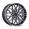 Niche 1PC Cast Aluminum Wheel M277 20x9 5x112 G-BLK-MCH 27mm, NC277BD20905727