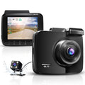 4K Automobile Lens with Reversing Camcorder 5Ghz WiFi GPS Vehicle Front Behind with Parking Monitoring Motion Detection G-Sensor Loop Recording Broad Field of view Optics WDR Dark Vision 64G SD Card (GS63Pro)