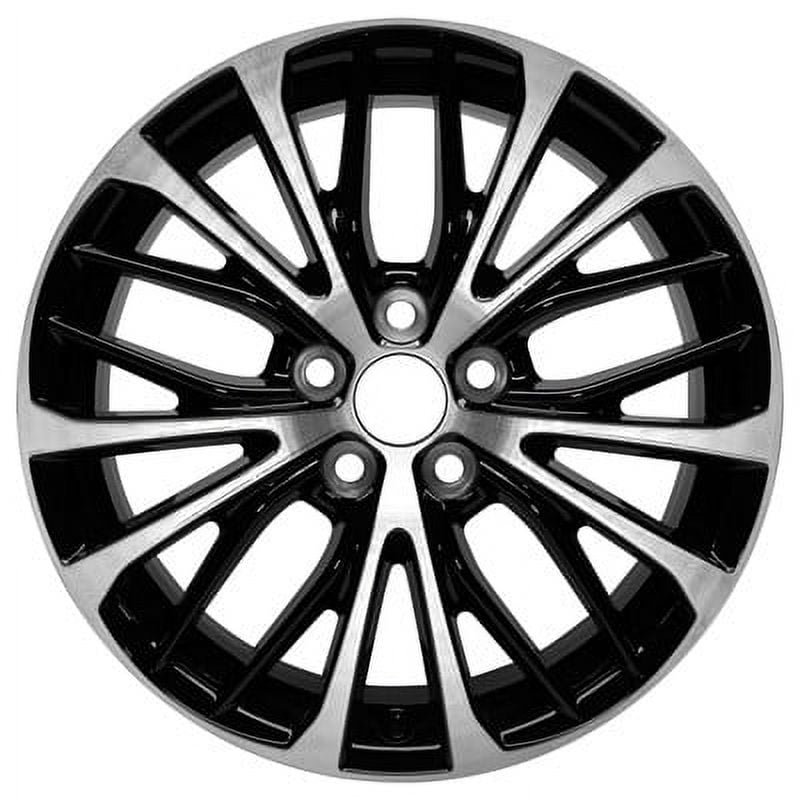 KAI 18 X 8 New Aluminum Alloy Wheel Replica, Machined And Gloss Black, Fits 2018-2020 Toyota Camry