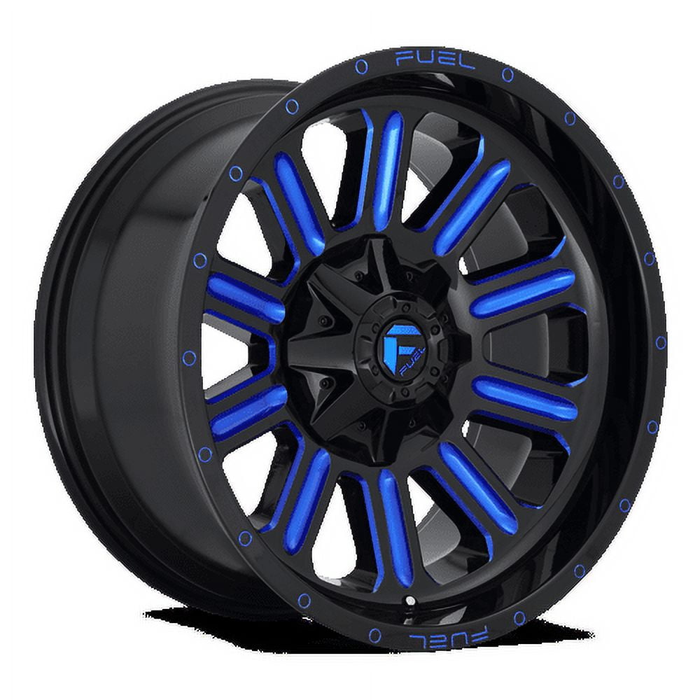 Fuel 1PC Aluminum Rim D646 HARDLINE 20X10in Gloss Black Blue Tinted Clear Finish, D64620009846
