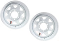 2-Pack Trailer Rims 16x6 16 in. 6 Hole 5.5 in. OC White Steel Spoke Wheel