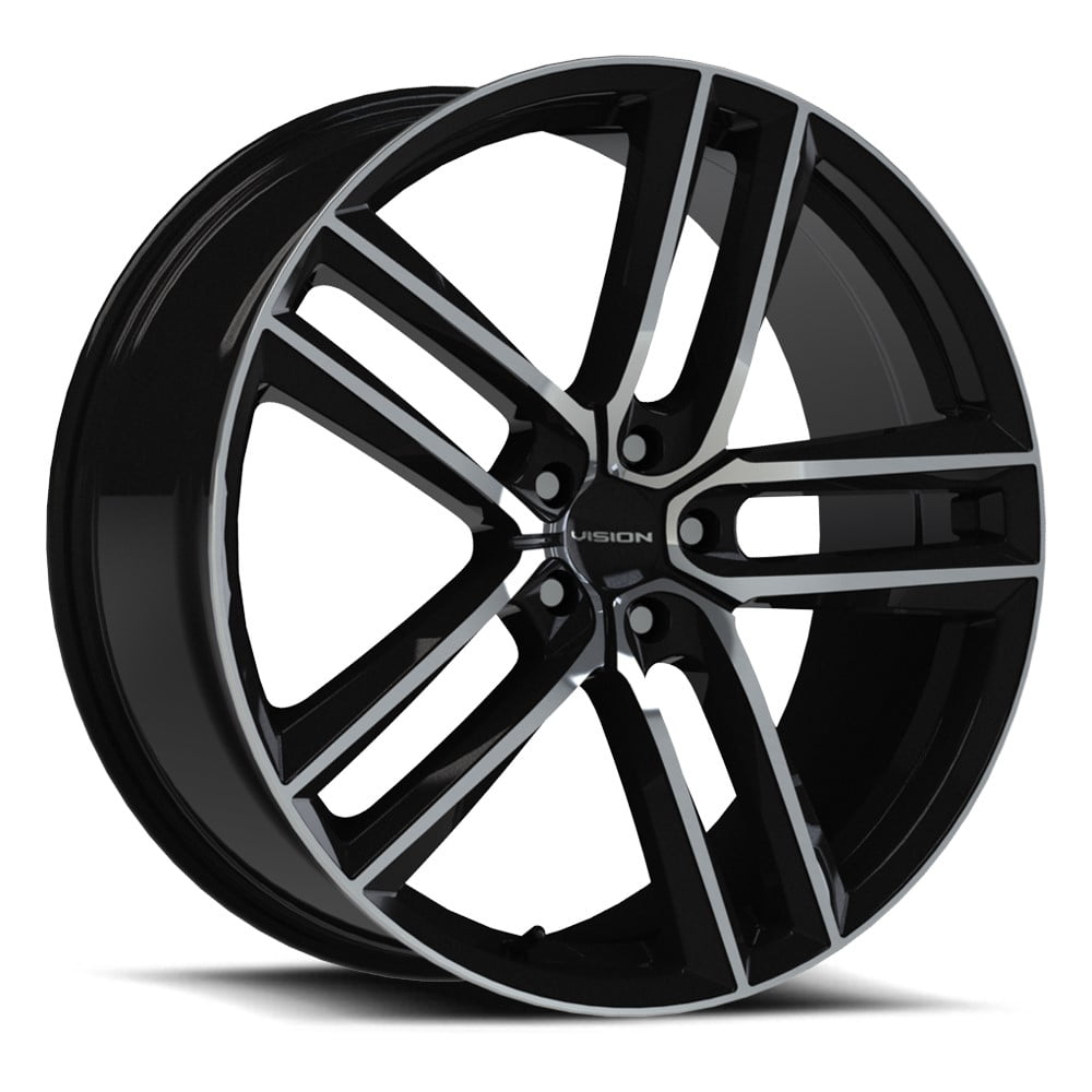 20x10.5 Vision 475 Clutch Gloss Black Machined Face Wheel 5x120 (38mm)