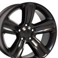 20 Replica Wheel DG65 Fits Dodge RAM Rim 20x9 Black Wheel