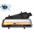 Bileeko Automobile 2.5K 10 inch Vehicle Behind Perspective Mirror Camcorder Dark Vision Full Touch Screen Waterproof Reverse Backup Camcorder Front and Back Parking Assist,Loop Recording, G-Sensor
