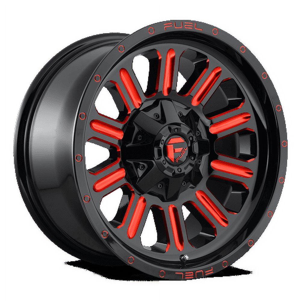 Fuel 1PC Aluminum Rim D621 HARDLINE 20X9in Gloss Black Red Tinted Clear Finish, D62120909857