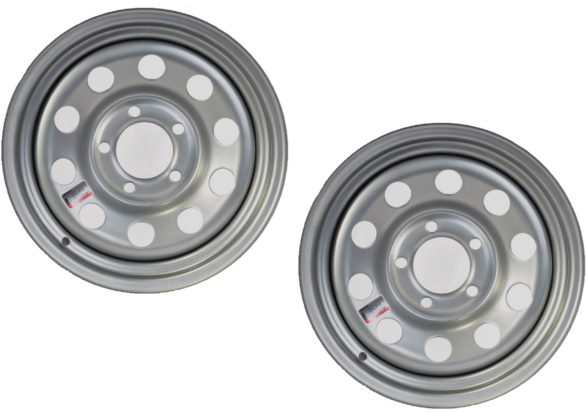 2-Pack Trailer Wheel Rim 15x5 SPECIAL BOLT PATTERN 5 Screen 5 in. 5 Hole Lug Gray