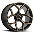 OE Creations Aluminum Rim PR126 20X9in Black/Bronze Finish, 126BB-291230