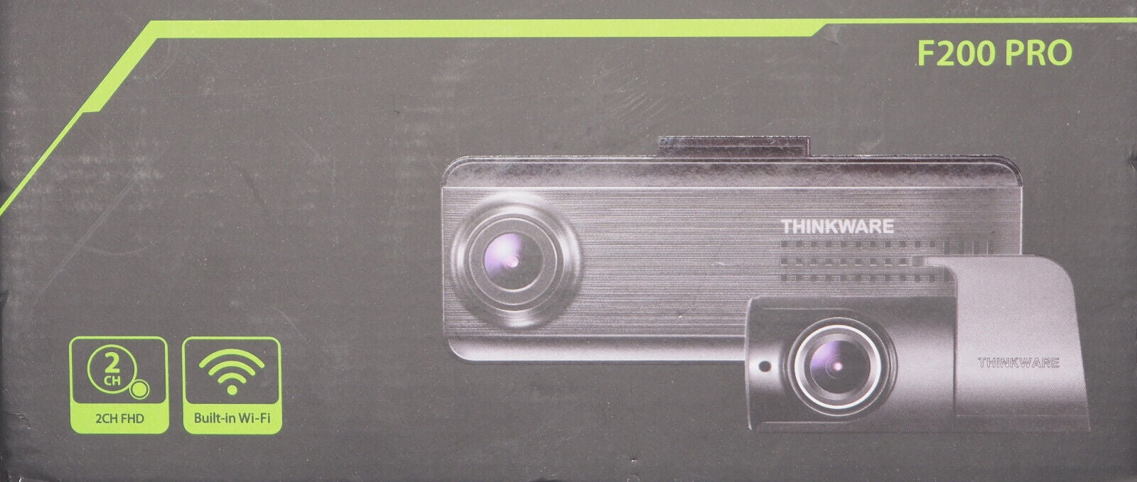 THINKWARE F200 PRO Front and Behind with GPS Accessory TW-F200PROD32CH Black