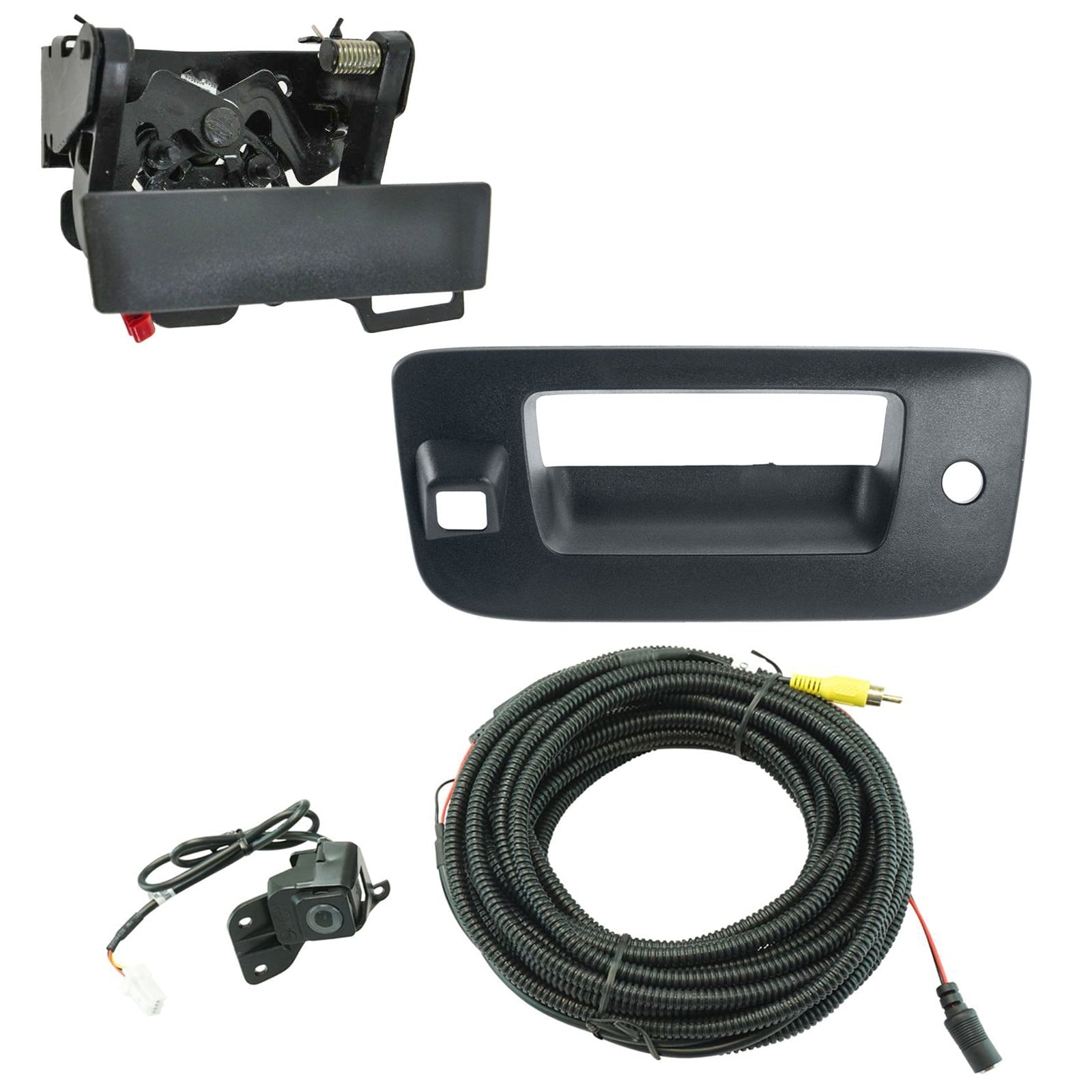 TRQ Back Sight Recorder Add Screen Kit w/ Wiring Harness Tailgate Handle & Bezel for GM ADA02011