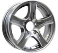 2-Pack Aluminum Trailer Wheels 15X5 15 X 5 5 Lug 4.5 Thoroughbred Gun Metal Rim