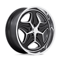Foose 1PC Cast Aluminum Rim F171 22X9 5X5.0 G-BLK MACH 15MM, F17122907355