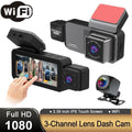 LASNYFEI ES80 WIFI dashcam 3.39 inch IPS Touch Screen HD Recording Infrared Low light Vision Vehicle Recorder DVR