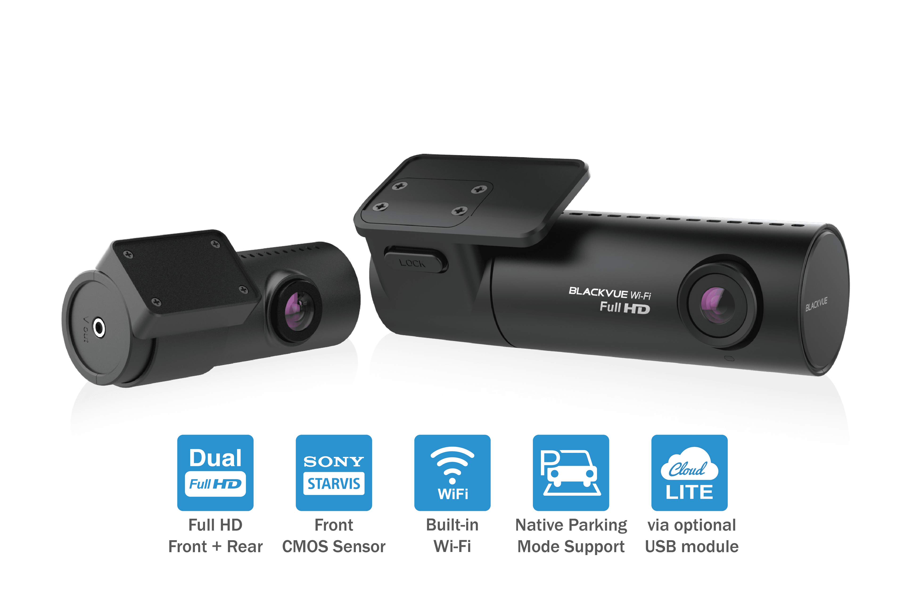Blackvue DR590X-2CH Car Cameras 32 gb 2 Channels / Dual Full HD 1080p @ 30 Fps 2 lb