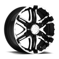 Gear Off Road 713MB DOUBLE PUMP 713MB-7906330 17X9 6X135 (+30) G/A 713MB Double Pump (HB 87) Mirror Machined Face with Gloss Black Accents A118492