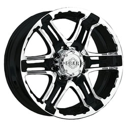 Gear Off Road 713MB DOUBLE PUMP 713MB-6806500 16X8 5X4.50 G/A 713MB DOUBLE PUMP Mirror Machined Face with Gloss Black Accents A118474