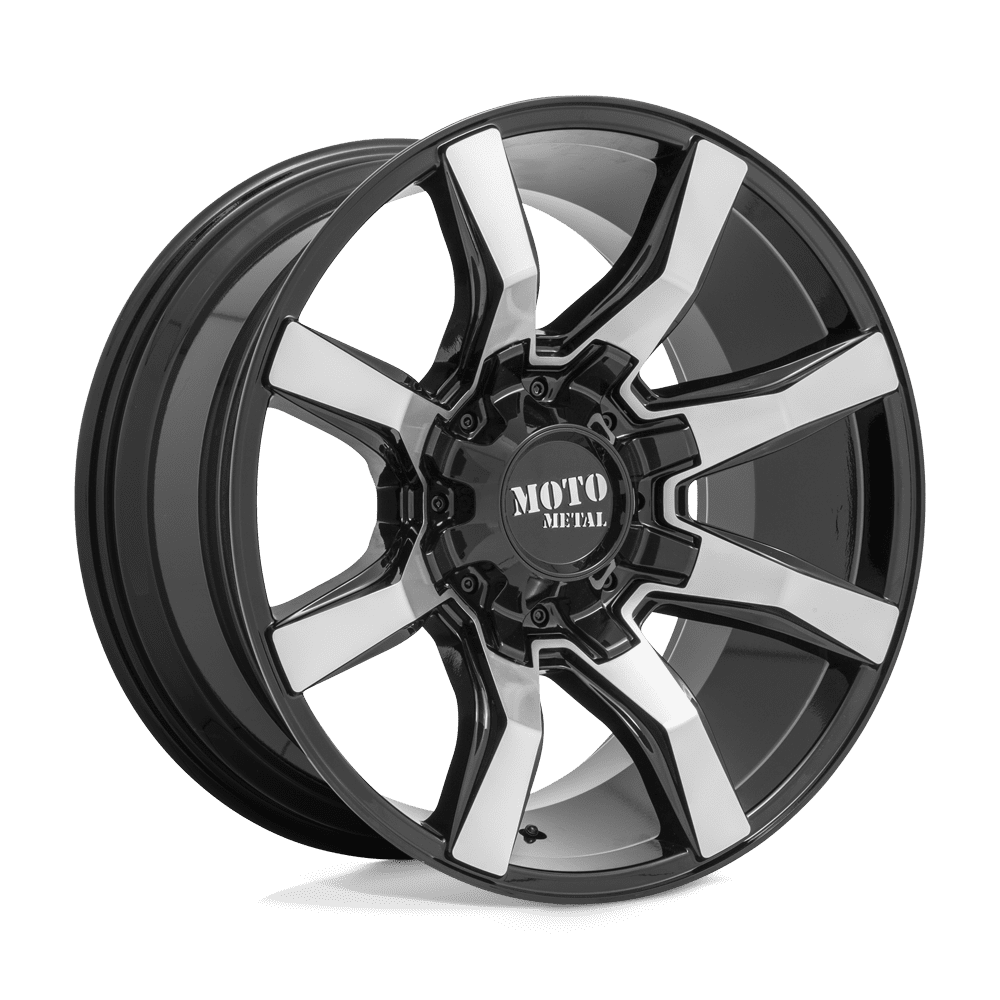 Moto Metal Cast Aluminum Rim MO804 20X10 8X6.5 G-BLK MACH 12MM, MO80421080512