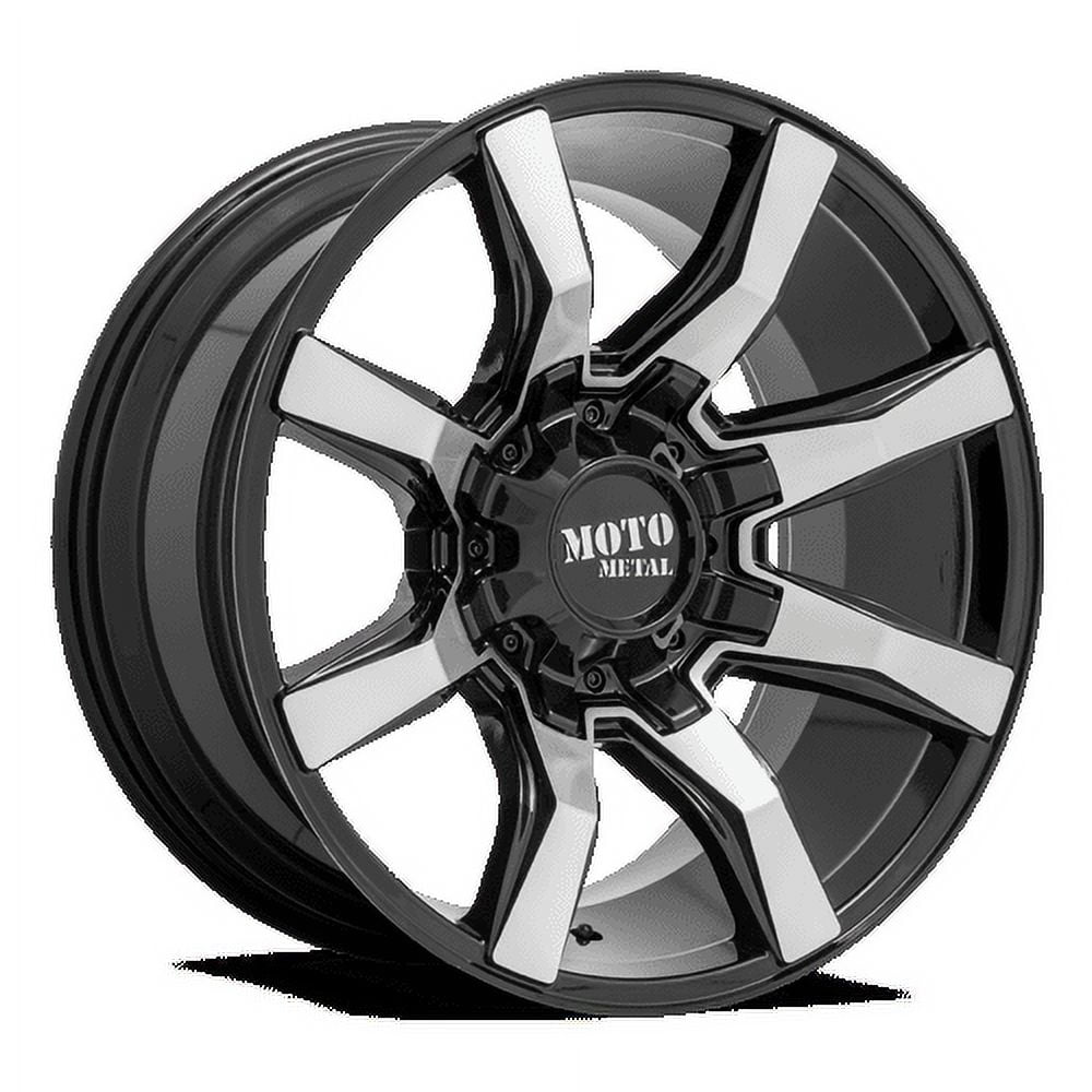 Moto Metal Aluminum Rim MO804 SPIDER 20X9in Gloss Black Machined Finish, MO80429080500