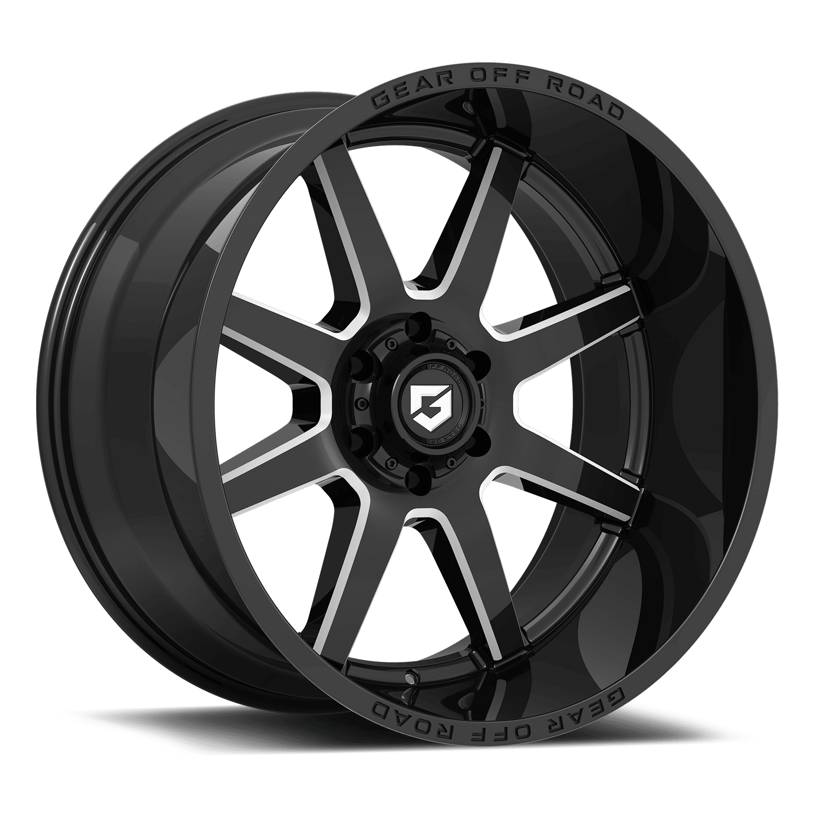 Gear Off Road 762BM PIVOT 762BM-2098518 20X9 5X5.50 (+18) G/A 762BM Pivot (HB 87.1) Gloss Black with Milled Spoke Accents & Lip Logo A258991