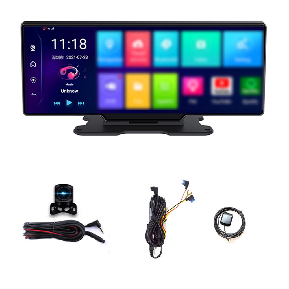Arealer Extended Screen Automobile Video Recorder Auto Automobile Recorder Dark Viewing 10.26in DVR 170 Degree Extended Field of view Vehicle Global Positioning System Navigation