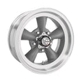 American Racing Vintage Aluminum Rim VN105 TORQ THRUST Refurbished 14X6in Torq Thrust Gray Machined Lip Finish, VN1054665
