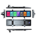 Dashboard Camera, Bt 3 Recorder 12in Vehicle Video Lens 12in 2.5k Mirror Bt Vehicle 12in 2.5k Clear Automobile 2.5k Clear Automobile Touched Screen Automobile Lens Camcorder Back 3 Recorder Auto