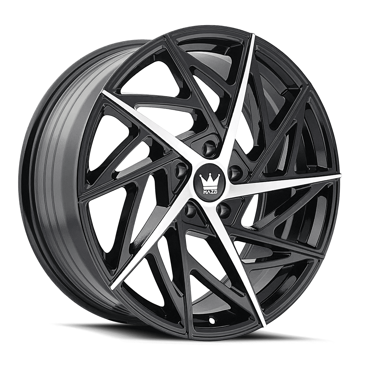 MAZZI Freestyle 377 Rim 17X8 5X108 Offset 35 Black Machined (Quantity of 1)