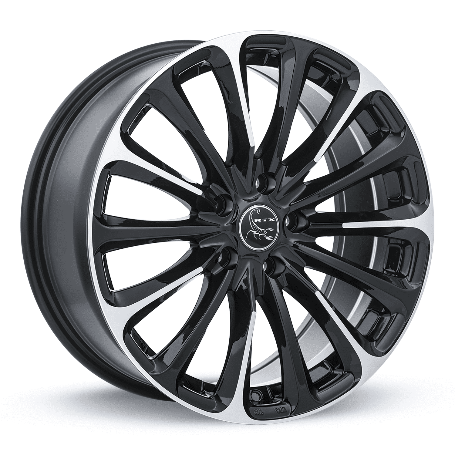 RTX POISON 16X7 5-114.3 42P C73.1 BLACK MCH Wheel