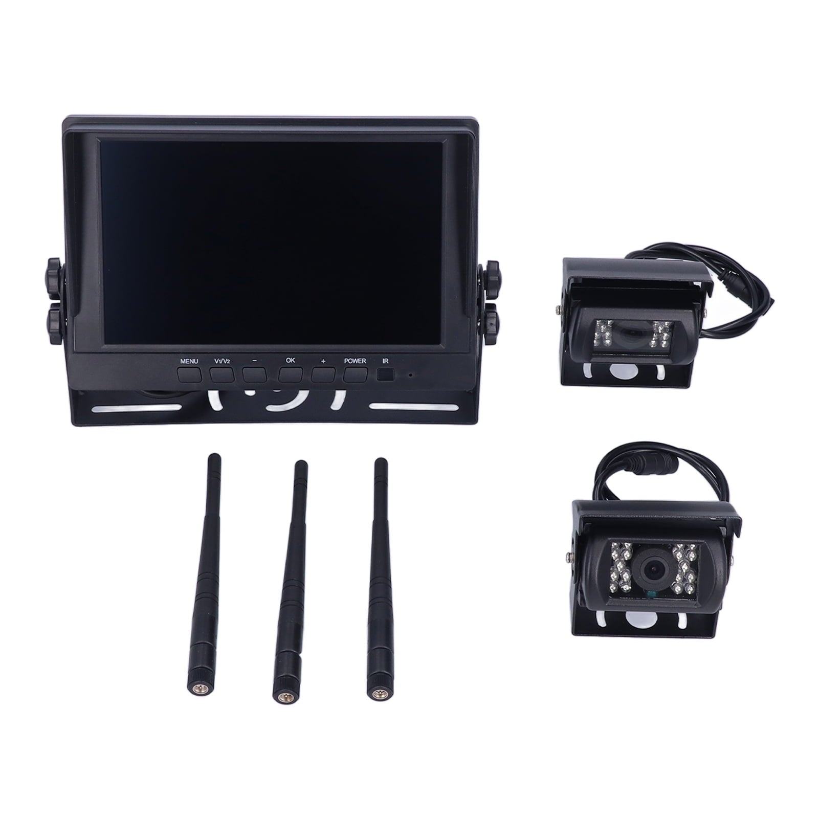8in Backup Blind Spot Image LCD Screen Set Dark Perspective IP68 Waterproof for Trucks Trailers