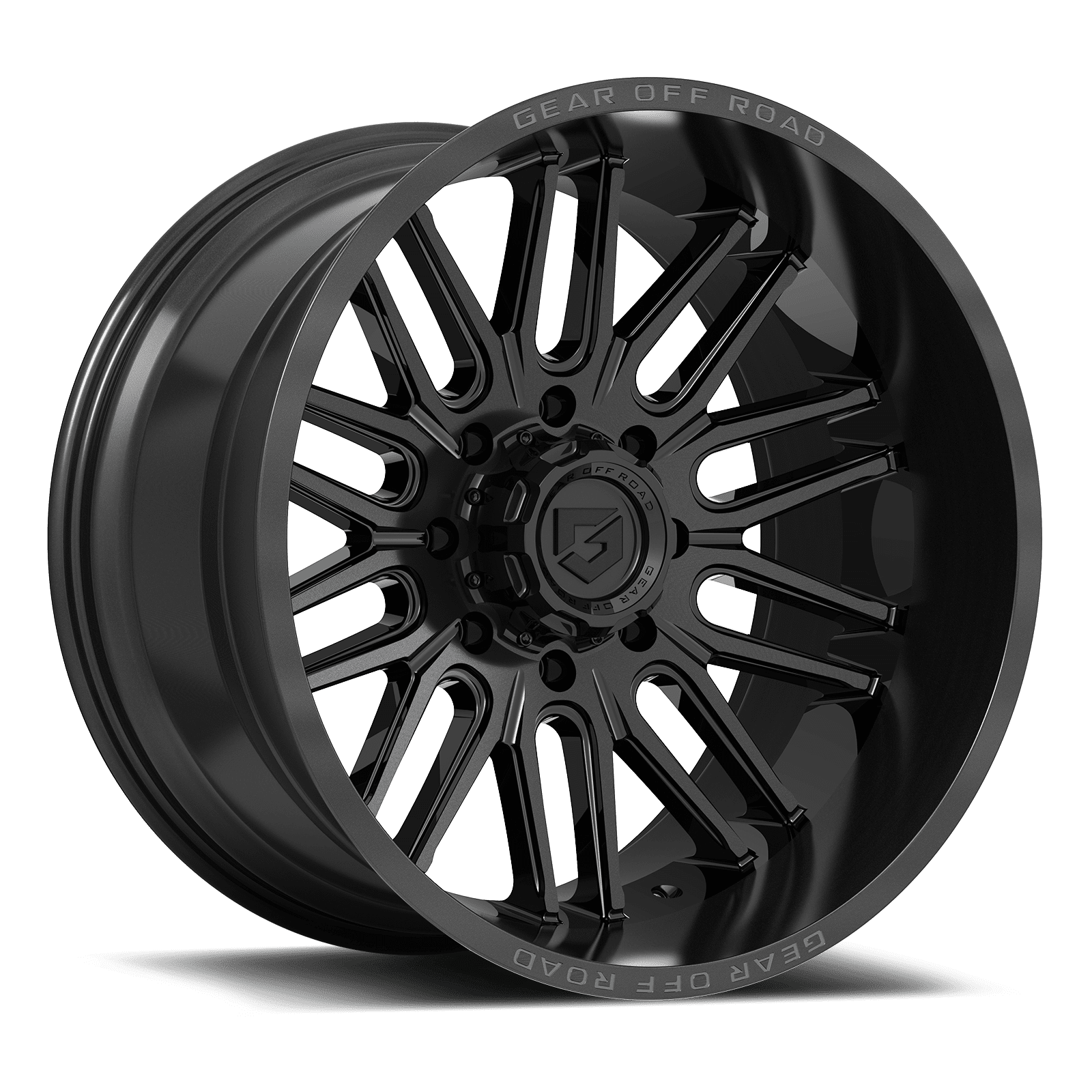 Gear Off Road 766B 766B-2096818 20X9 6X135 / 6X5.50 (+18) G/A 766B (HB 106.2) Gloss Black w/Lip Logo A260988