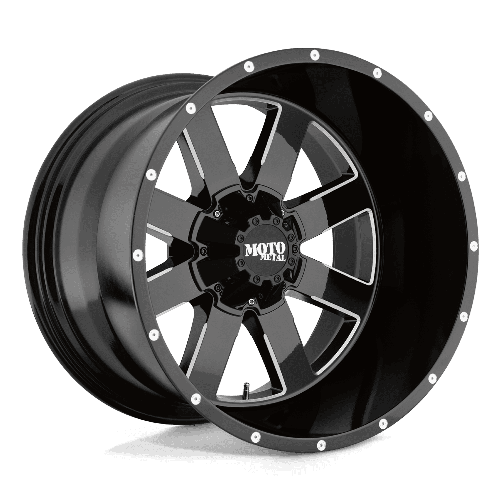 Moto Metal Cast Aluminum Rim MO962 20X10 6X135 G-BLK MILL -24MM, MO96221063324NUS