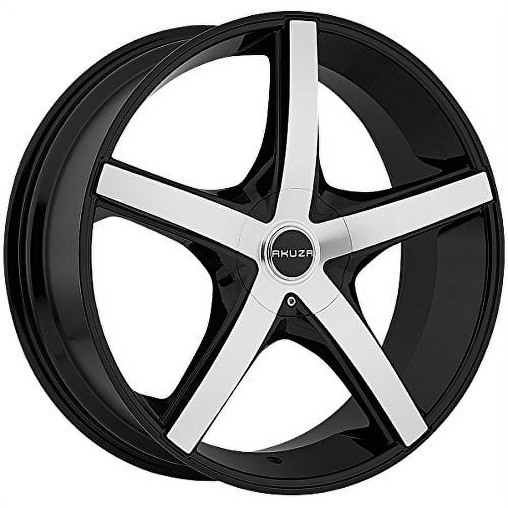 Akuza Axis 18 Machined Black Wheel / Rim 4x100 & 4x4.5 with Camcorder 45mm Offset and Recorder 73 Hub Bore. Partnumber 848880810+45GBM